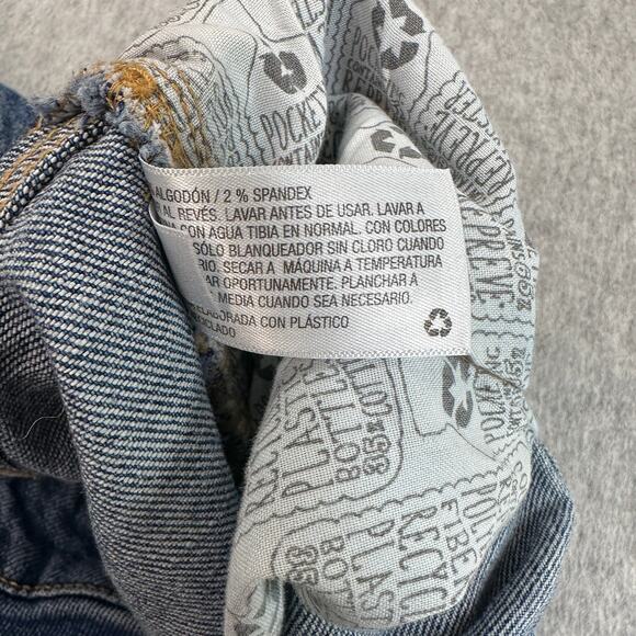 Wild Fable Jeans WMNS 12 medium Wash High Rise Straight Ankle Cropped Raw Hem - Picture 5 of 9